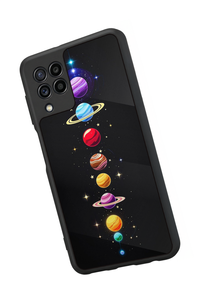 Samsung Galaxy M32 Uyumlu Uzay Tasarımlı Glossy Premium Kılıf