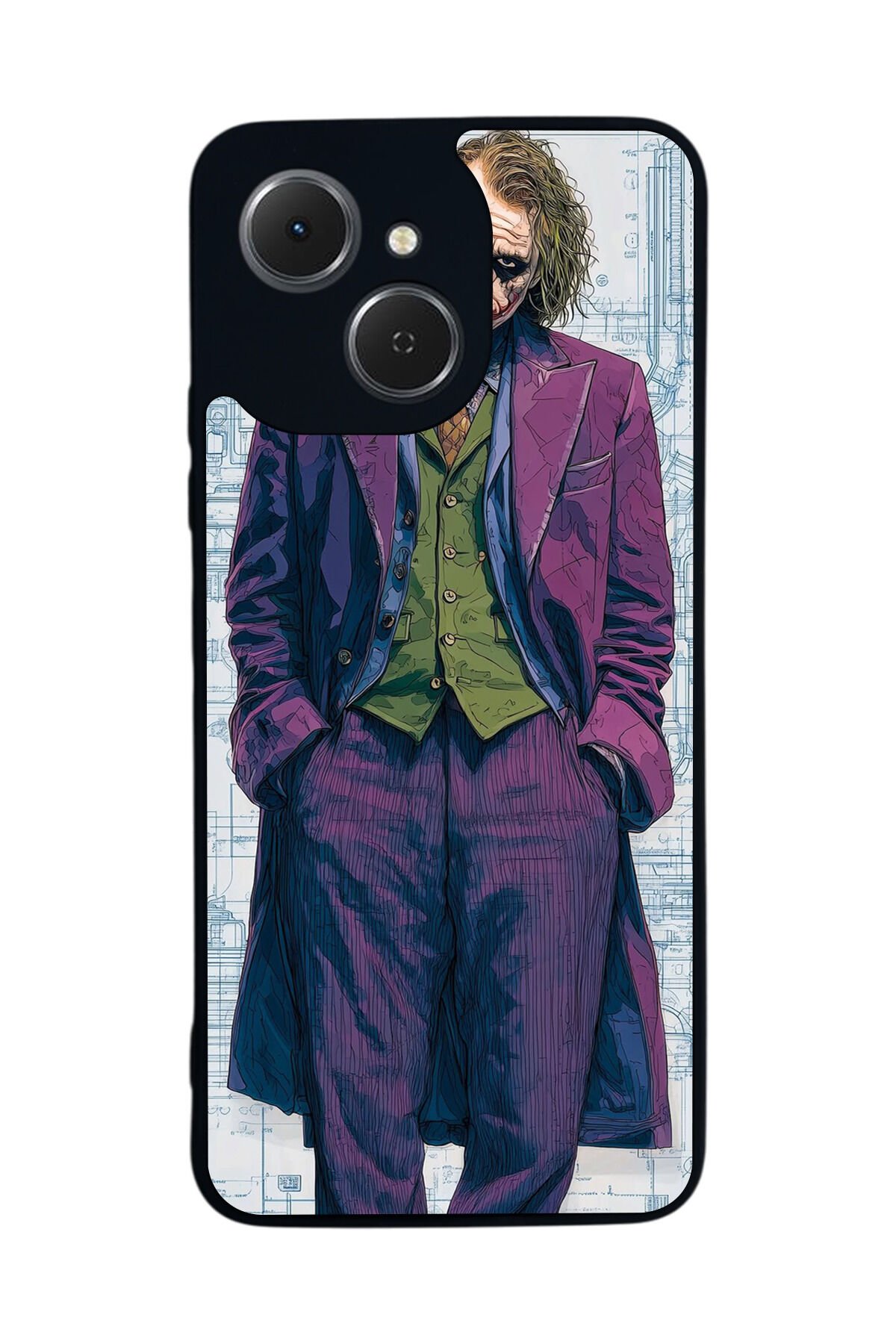Tecno Spark 40C Uyumlu Joker Tasarımlı Glossy Premium Kılıf