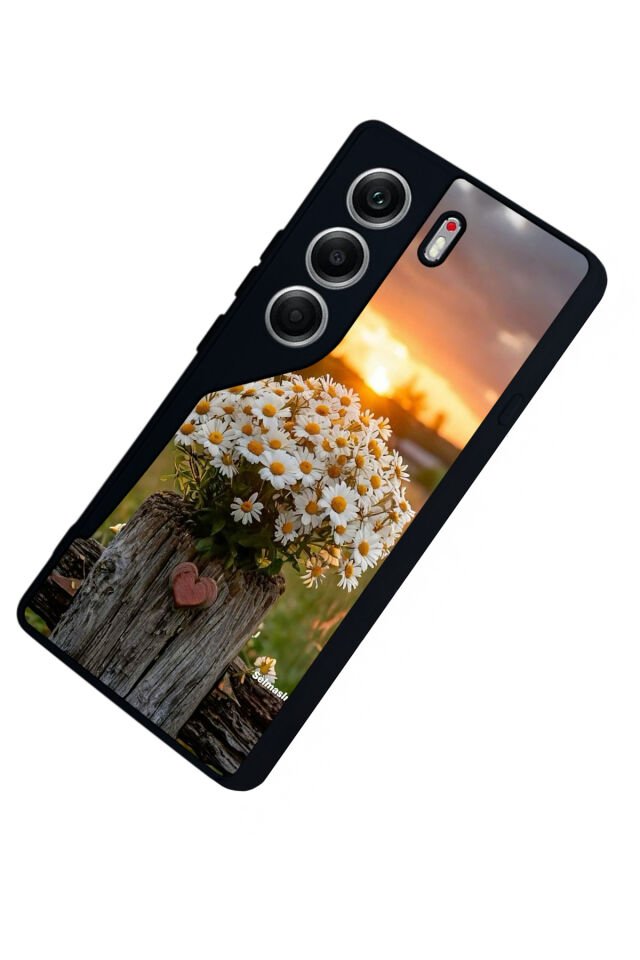 Tecno Camon 40 Uyumlu Cicek Tasarımlı Glossy Premium Kılıf