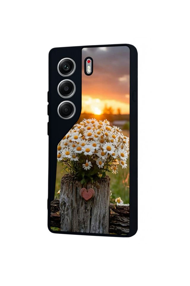 Tecno Camon 40 Uyumlu Cicek Tasarımlı Glossy Premium Kılıf