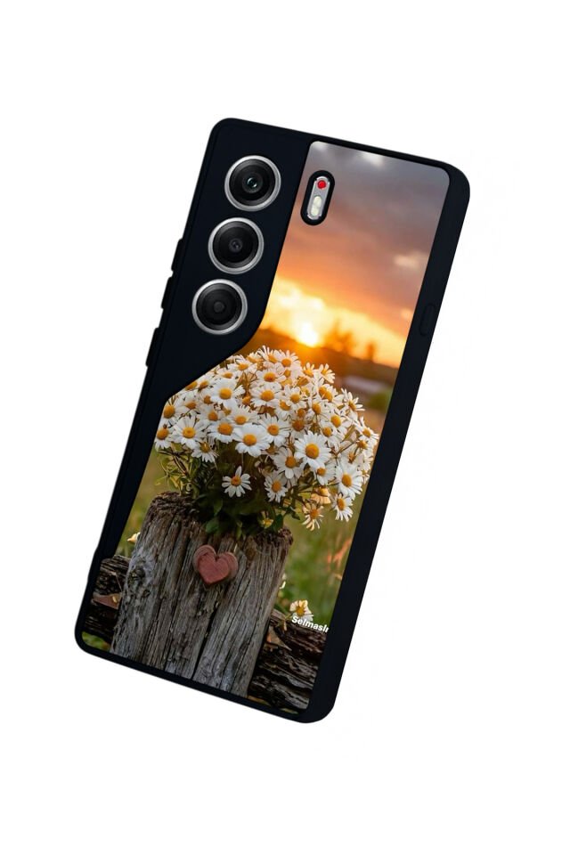 Tecno Camon 40 Uyumlu Cicek Tasarımlı Glossy Premium Kılıf