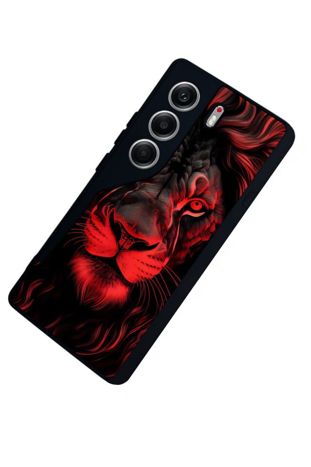 Tecno Camon 40 Uyumlu Aslan Tasarımlı Glossy Premium Kılıf