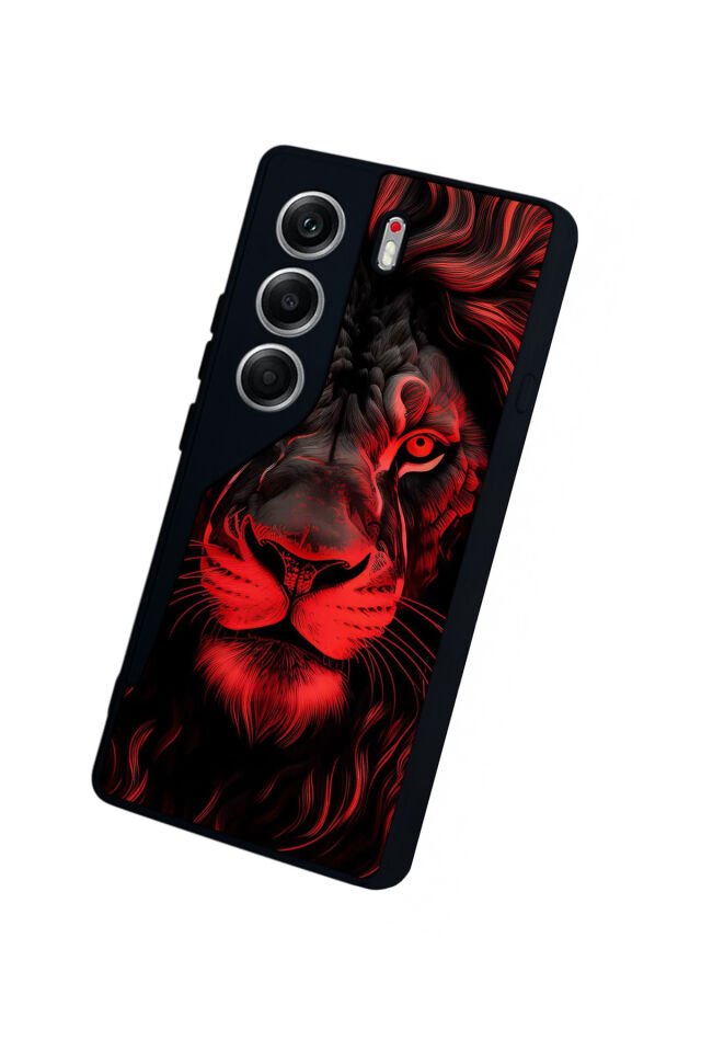 Tecno Camon 40 Uyumlu Aslan Tasarımlı Glossy Premium Kılıf