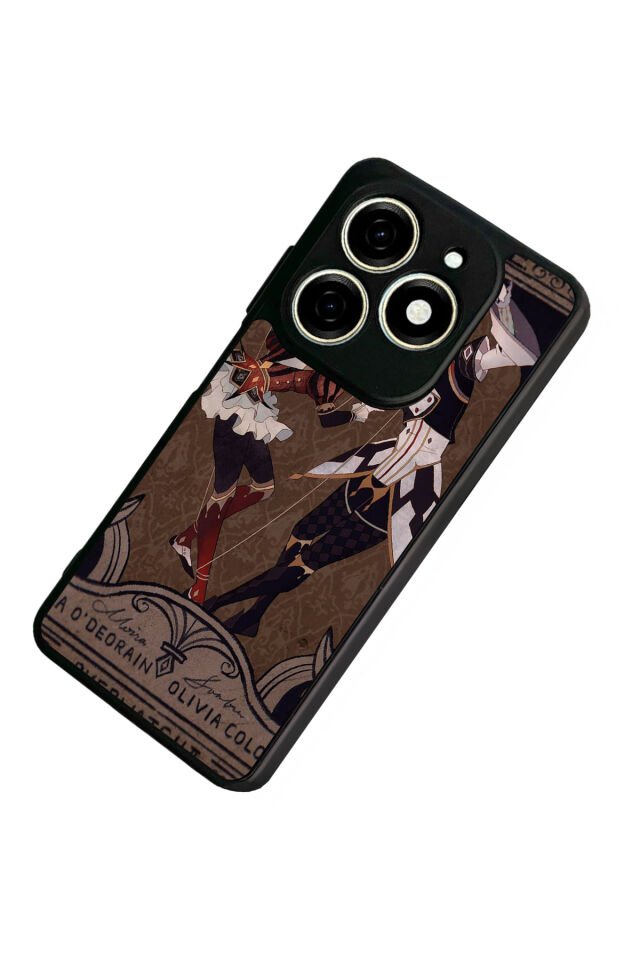 Tecno Spark 20/20C Uyumlu Kalp Love Tasarımlı Glossy Premium Kılıf