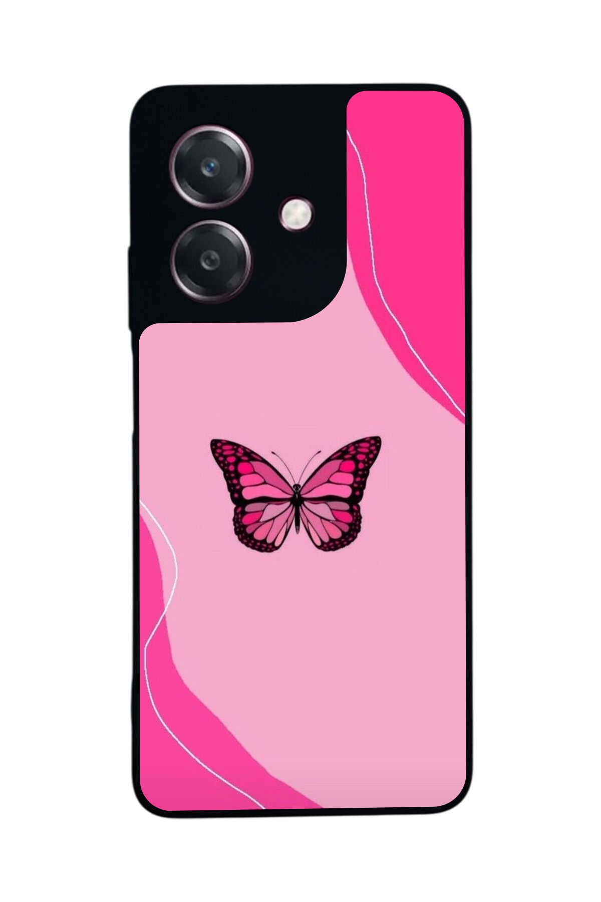 Oppo A3 5G Uyumlu Kelebek Tasarımlı Glossy Premium Kılıf