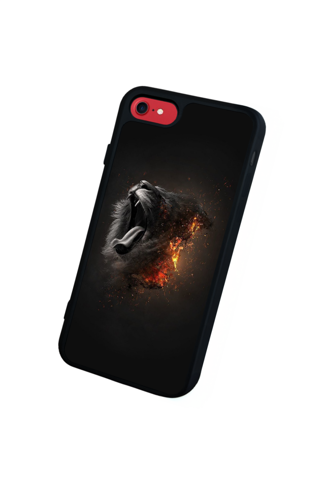 iPhone 8 Uyumlu Aslan Tasarımlı Glossy Premium Kılıf