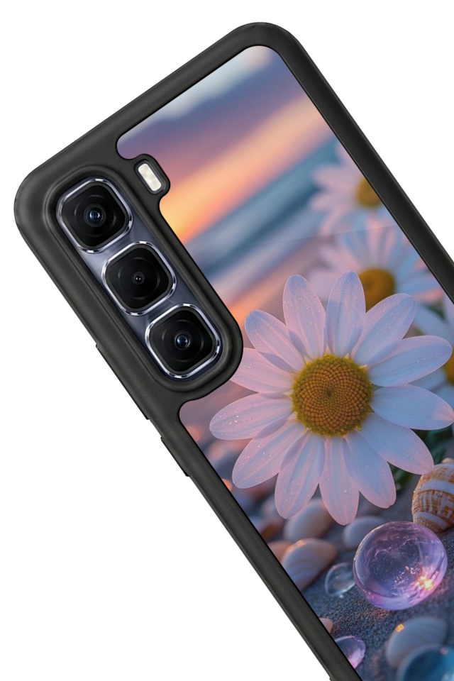 Infinix Hot 60 Pro Plus Uyumlu Cicek Tasarımlı Glossy Premium Kılıf