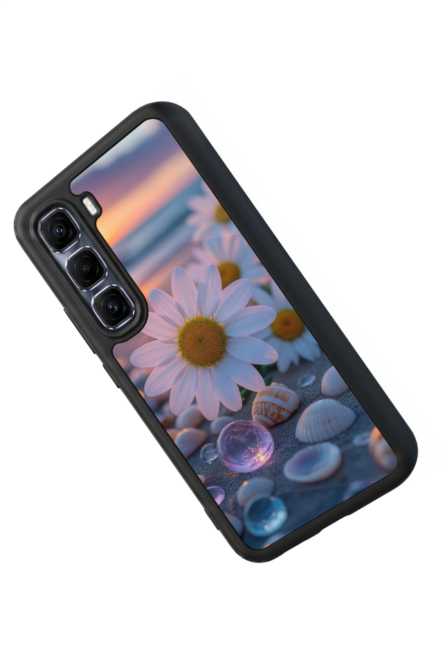 Infinix Hot 60 Pro Plus Uyumlu Cicek Tasarımlı Glossy Premium Kılıf