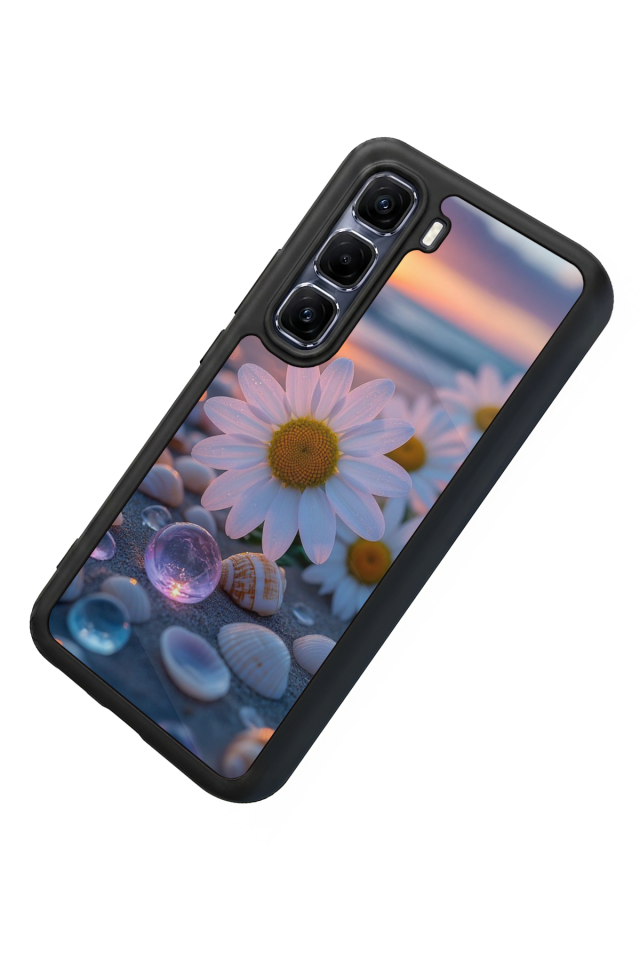 Infinix Hot 60 Pro Plus Uyumlu Cicek Tasarımlı Glossy Premium Kılıf