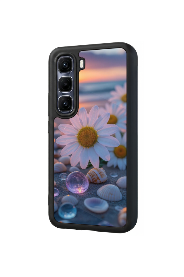Infinix Hot 60 Pro Plus Uyumlu Cicek Tasarımlı Glossy Premium Kılıf