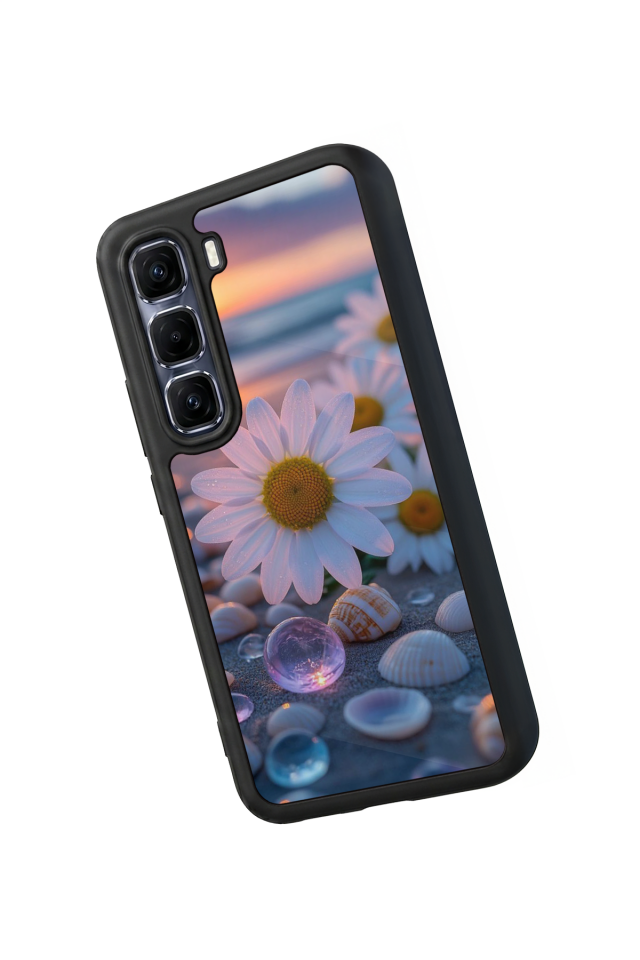 Infinix Hot 60 Pro Plus Uyumlu Cicek Tasarımlı Glossy Premium Kılıf