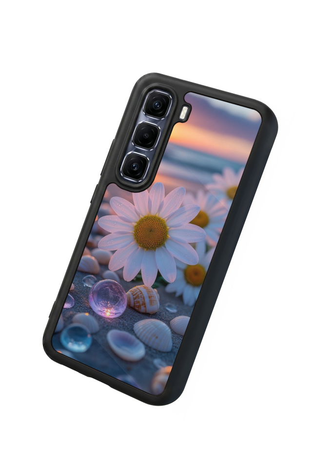 Infinix Hot 60 Pro Plus Uyumlu Cicek Tasarımlı Glossy Premium Kılıf