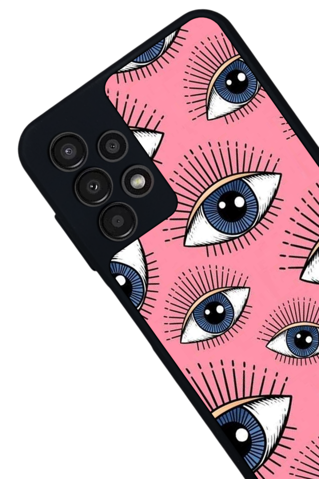 Samsung Galaxy A13 Uyumlu Göz Tasarımlı Glossy Premium Kılıf