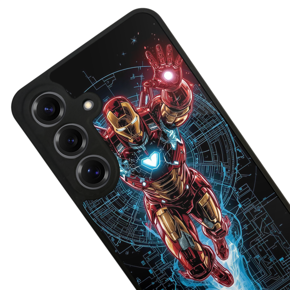 Samsung Galaxy S25 Uyumlu Iron Man ( Demir Adam ) Tasarımlı Glossy Premium Kılıf