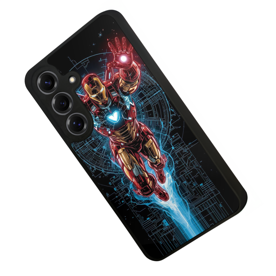 Samsung Galaxy S25 Uyumlu Iron Man ( Demir Adam ) Tasarımlı Glossy Premium Kılıf