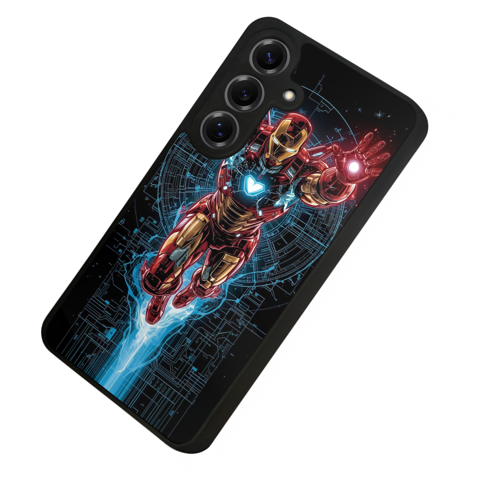 Samsung Galaxy S25 Uyumlu Iron Man ( Demir Adam ) Tasarımlı Glossy Premium Kılıf