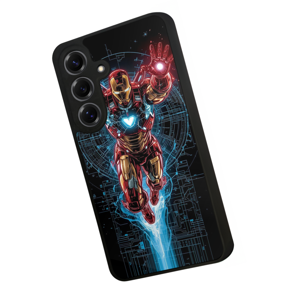 Samsung Galaxy S25 Uyumlu Iron Man ( Demir Adam ) Tasarımlı Glossy Premium Kılıf