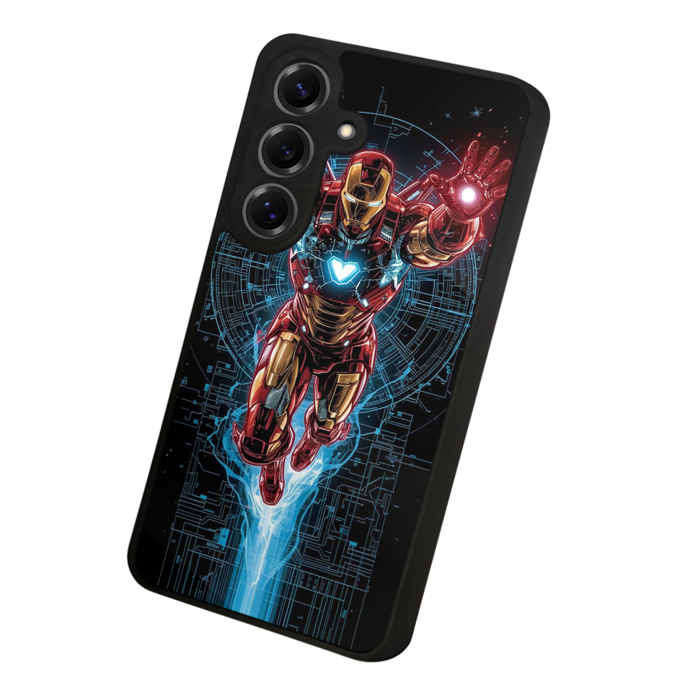 Samsung Galaxy S25 Uyumlu Iron Man ( Demir Adam ) Tasarımlı Glossy Premium Kılıf