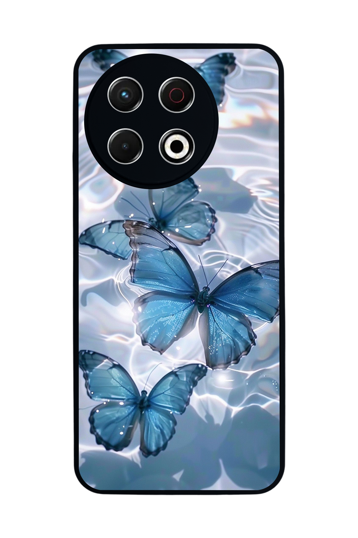 Tecno Spark 30 Pro Uyumlu Kelebek Tasarımlı Glossy Premium Kılıf