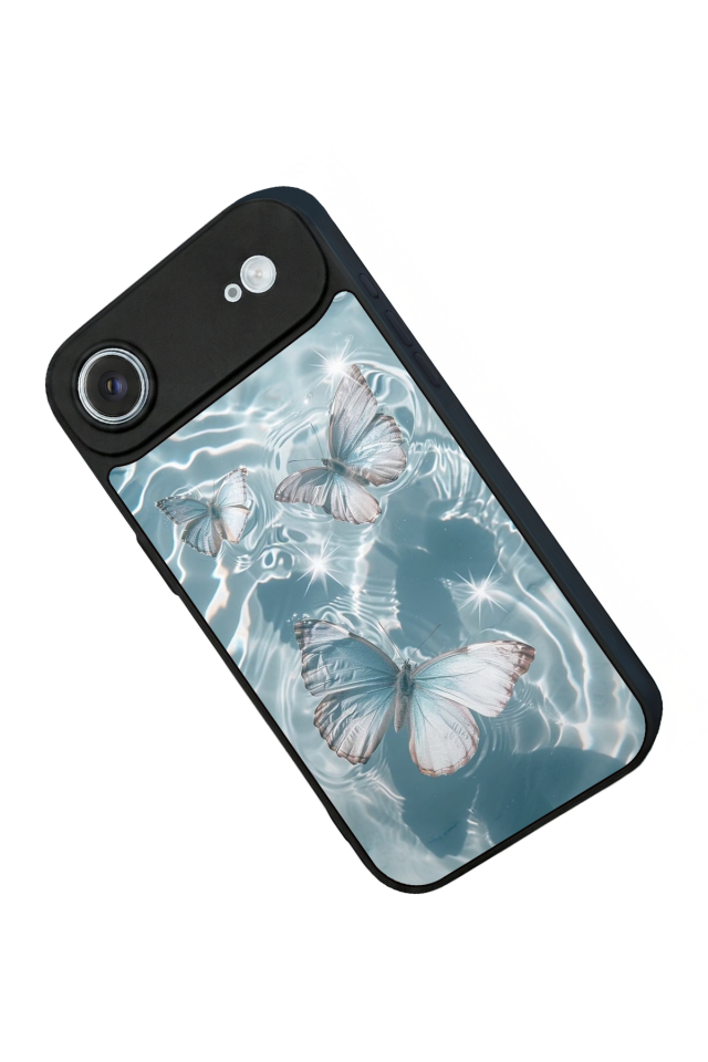 iPhone 17 Air Uyumlu Kelebek Tasarımlı Glossy Premium Kılıf