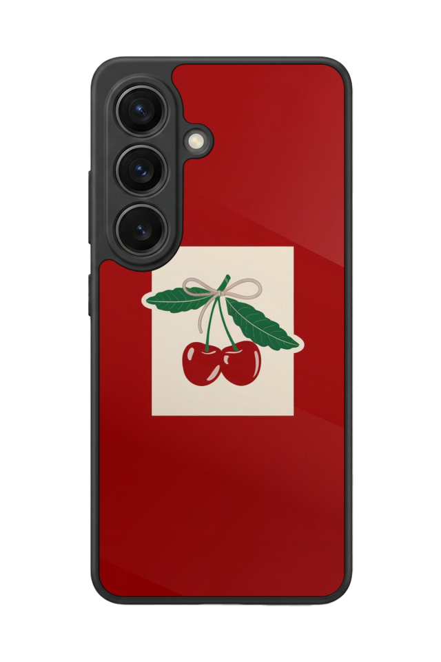 Samsung Galaxy S26 Uyumlu Kiraz Tasarımlı Glossy Premium Kılıf