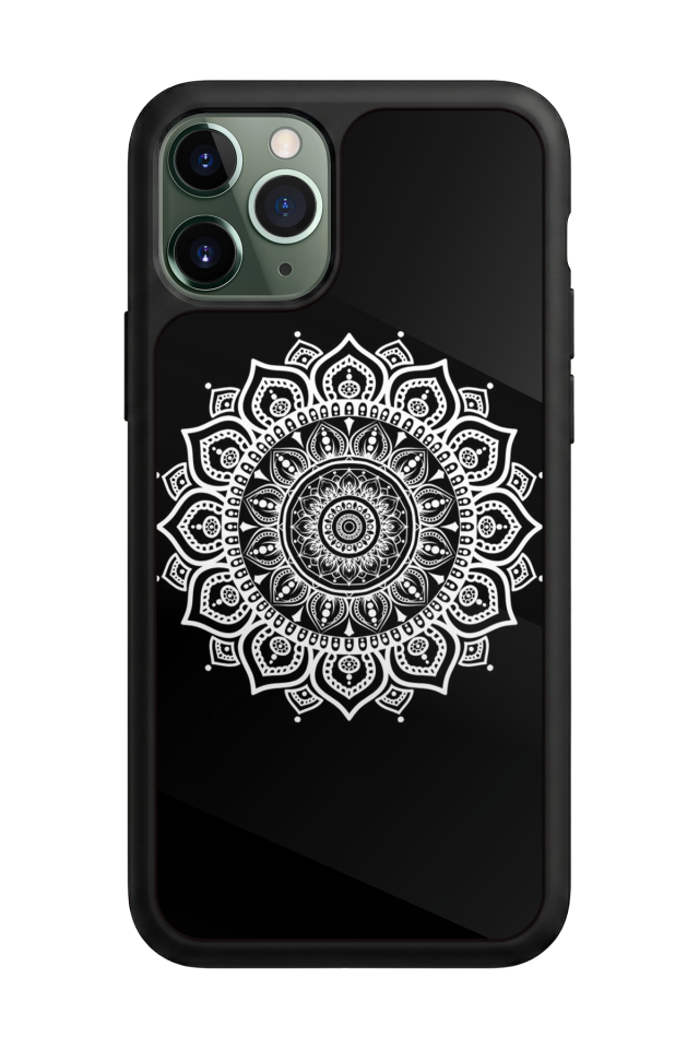 iPhone 11 Pro Max Uyumlu Mandala Tasarımlı Glossy Premium Kılıf