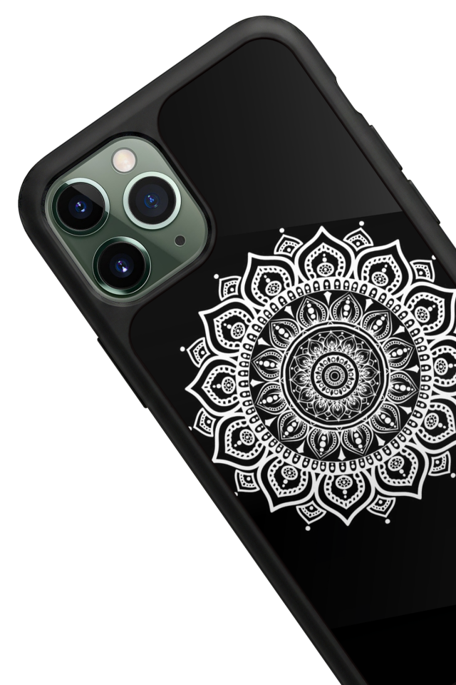 iPhone 11 Pro Max Uyumlu Mandala Tasarımlı Glossy Premium Kılıf