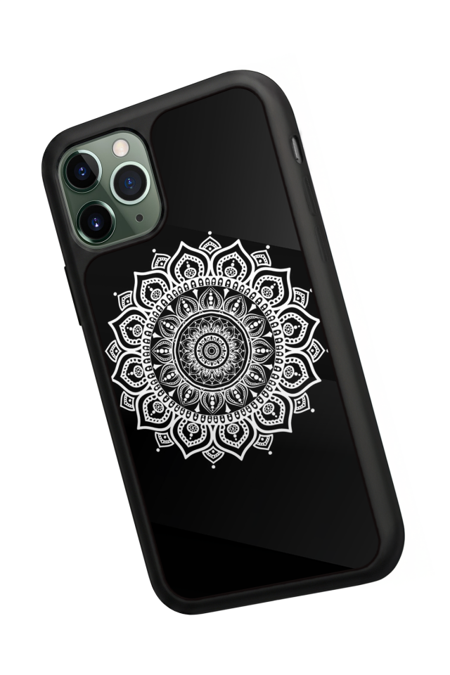 iPhone 11 Pro Max Uyumlu Mandala Tasarımlı Glossy Premium Kılıf