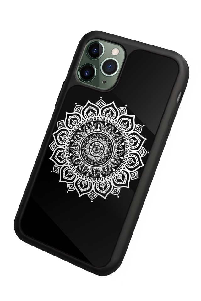 iPhone 11 Pro Max Uyumlu Mandala Tasarımlı Glossy Premium Kılıf