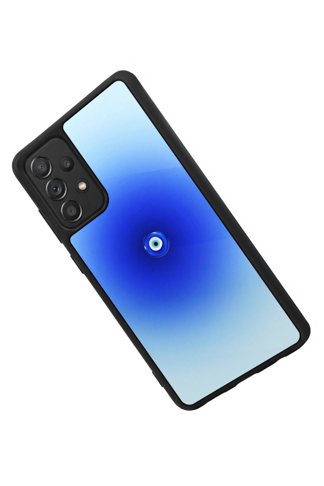 Samsung Galaxy A72 Uyumlu Nazar Tasarımlı Glossy Premium Kılıf
