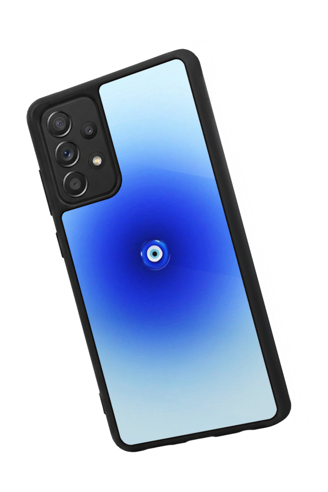 Samsung Galaxy A72 Uyumlu Nazar Tasarımlı Glossy Premium Kılıf