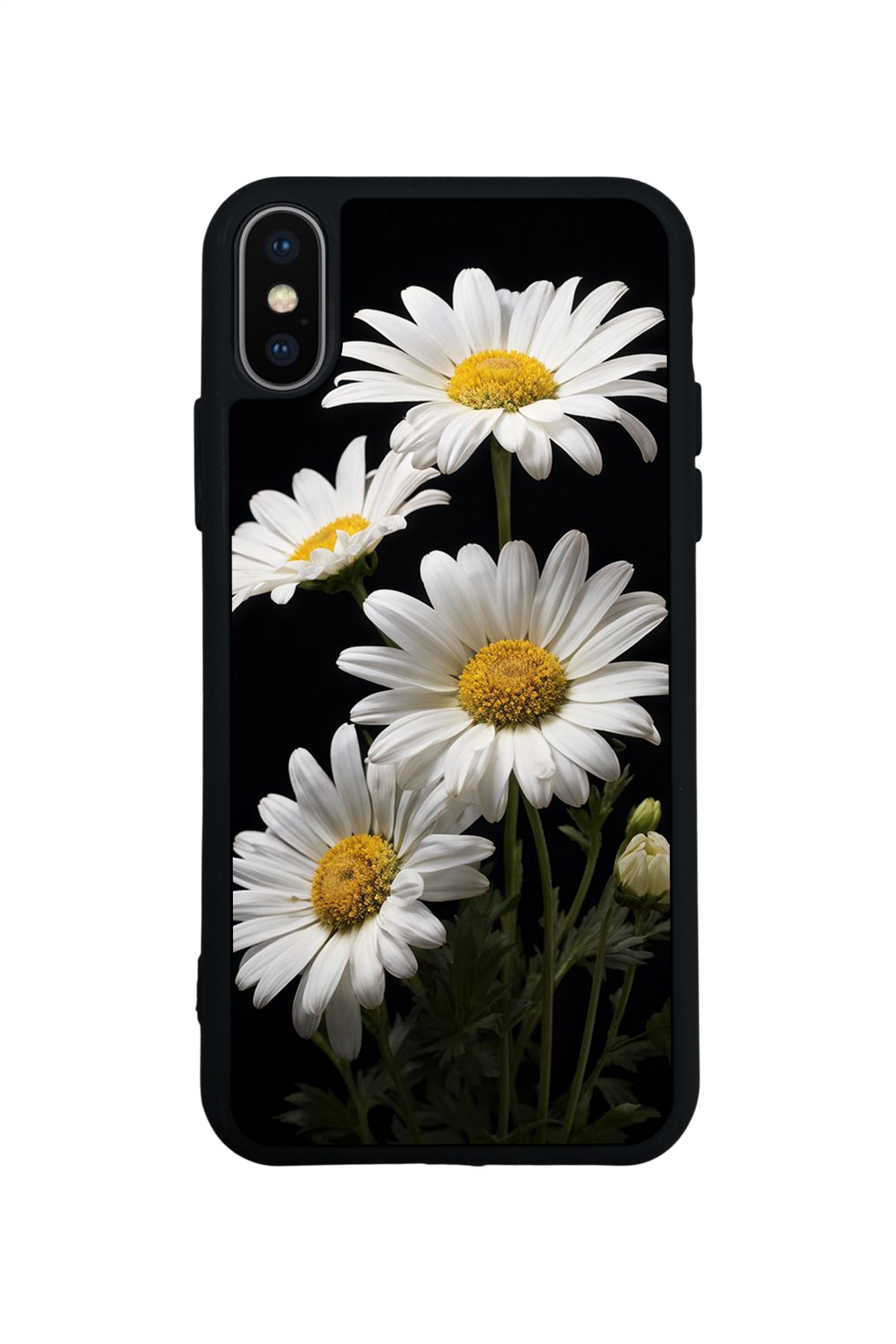 iPhone X/ XS Uyumlu Papatya Tasarımlı Glossy Premium Kılıf
