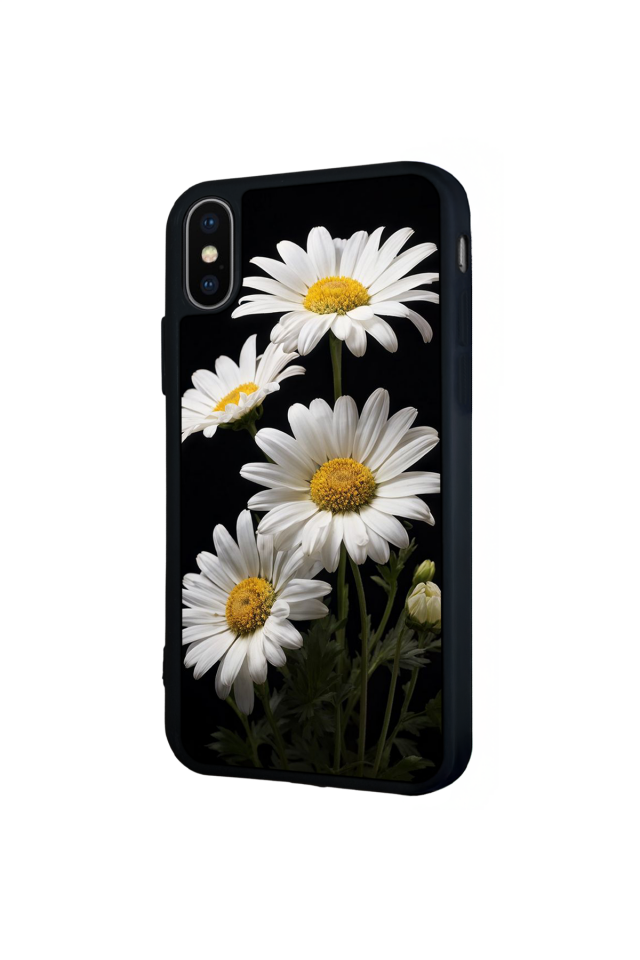 iPhone X/ XS Uyumlu Papatya Tasarımlı Glossy Premium Kılıf