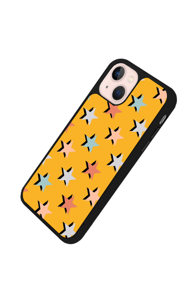 iPhone 15 Plus Uyumlu Retro Yildizlar Tasarımlı Glossy Premium Kılıf