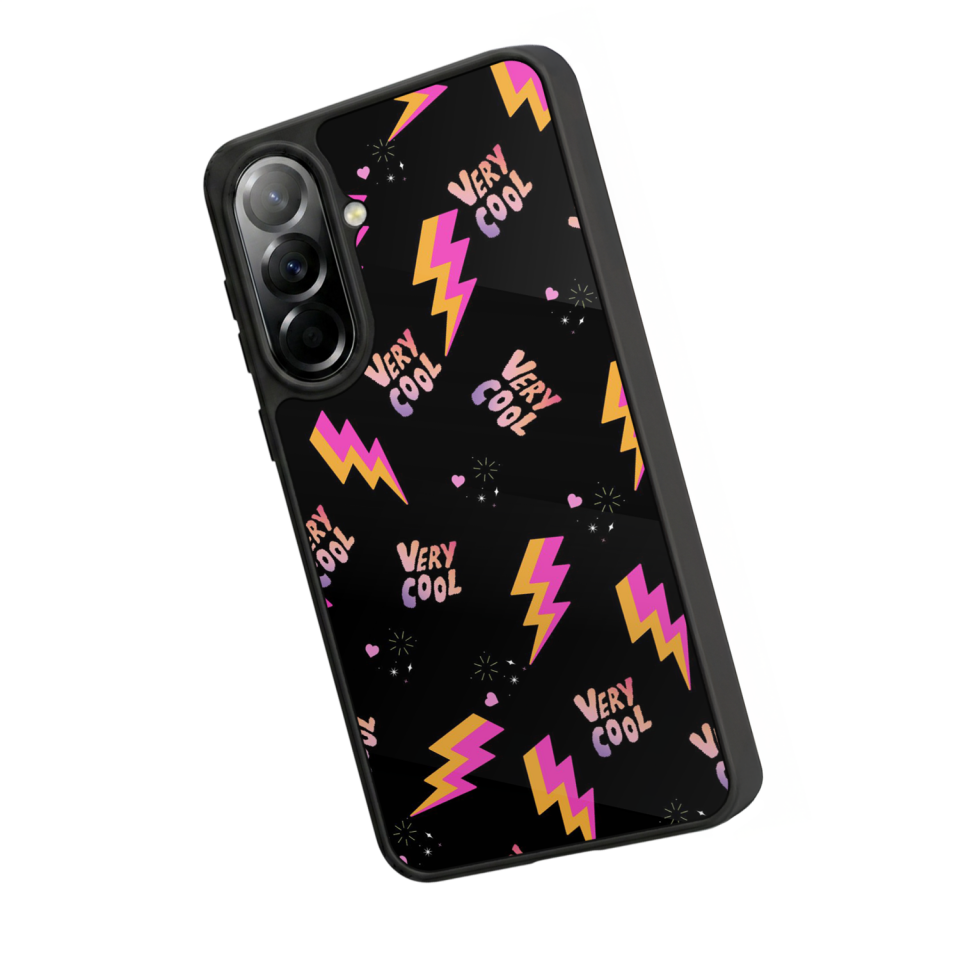 Samsung Galaxy A37 Uyumlu Simsek Tasarımlı Glossy Premium Kılıf