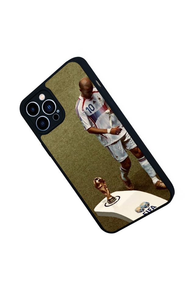 iPhone 12 Pro Max Uyumlu Zidane Tasarımlı Glossy Premium Kılıf