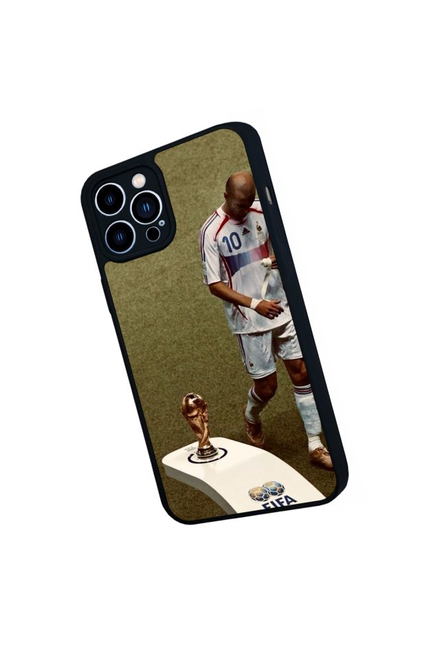 iPhone 12 Pro Max Uyumlu Zidane Tasarımlı Glossy Premium Kılıf