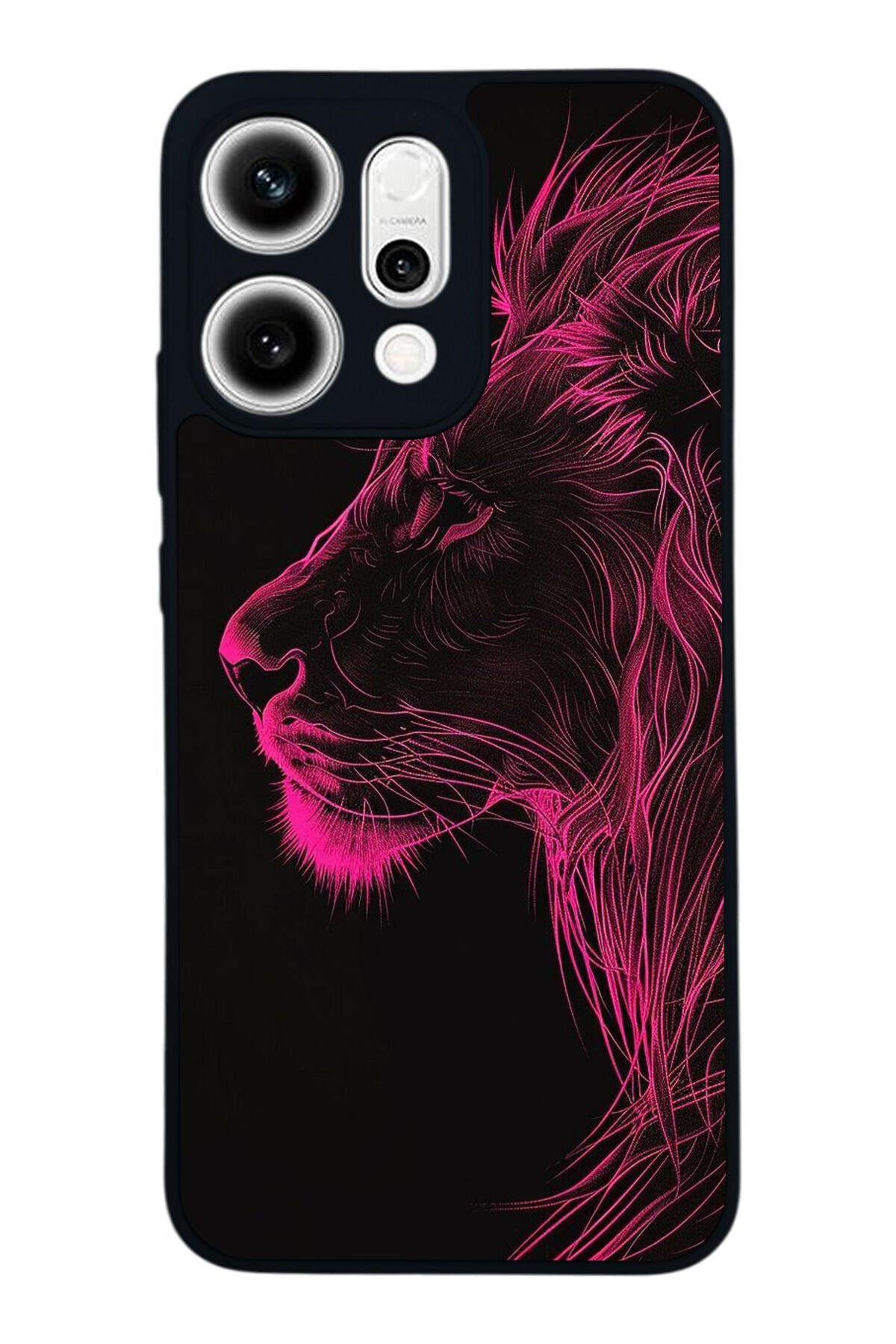 Oppo Reno 14 Uyumlu Aslan Tasarımlı Glossy Premium Kılıf