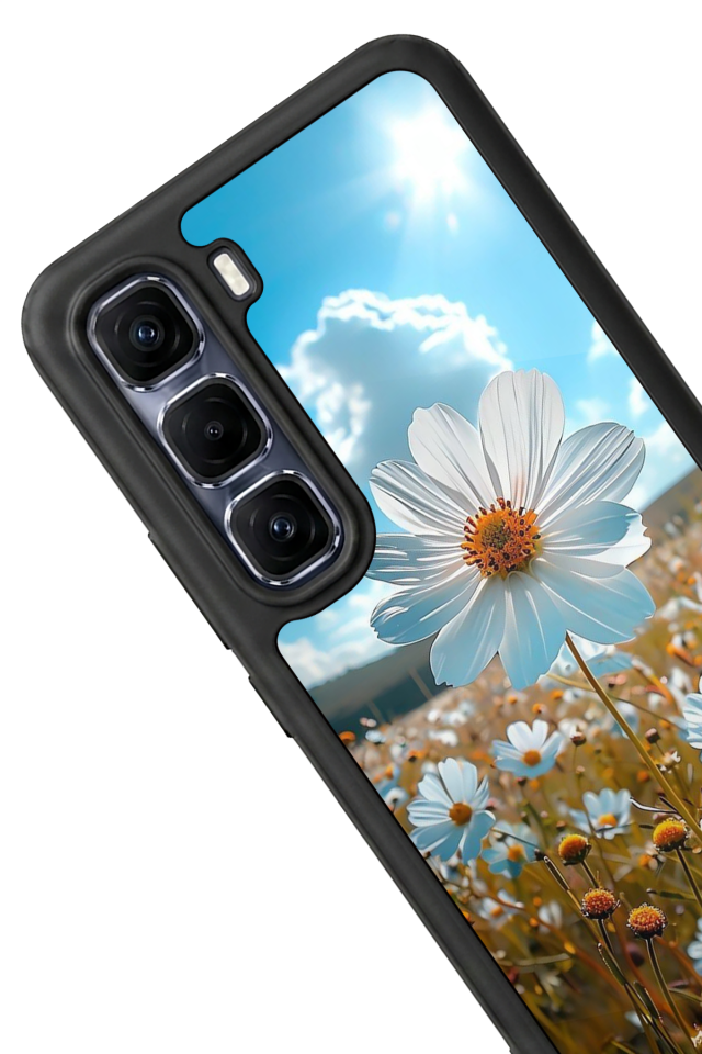 Infinix Hot 60 Pro Plus Uyumlu Cicek Tasarımlı Glossy Premium Kılıf
