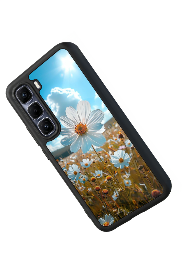 Infinix Hot 60 Pro Plus Uyumlu Cicek Tasarımlı Glossy Premium Kılıf