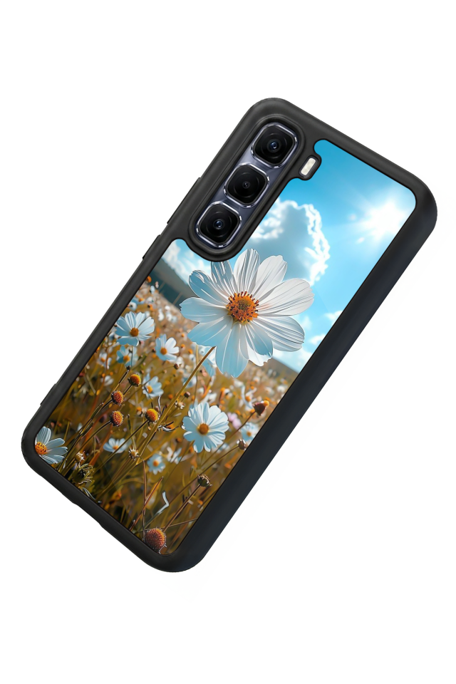 Infinix Hot 60 Pro Plus Uyumlu Cicek Tasarımlı Glossy Premium Kılıf