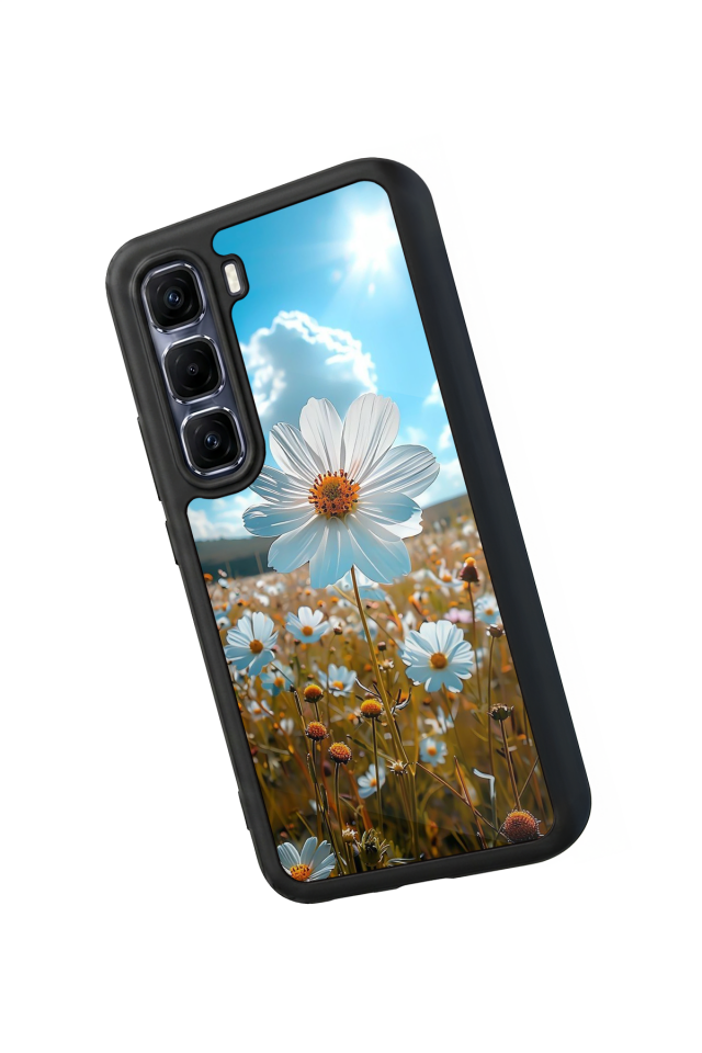 Infinix Hot 60 Pro Plus Uyumlu Cicek Tasarımlı Glossy Premium Kılıf