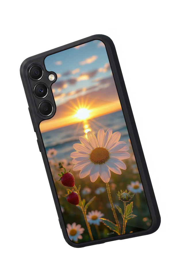 Samsung Galaxy A34 Uyumlu Cicek Tasarımlı Glossy Premium Kılıf