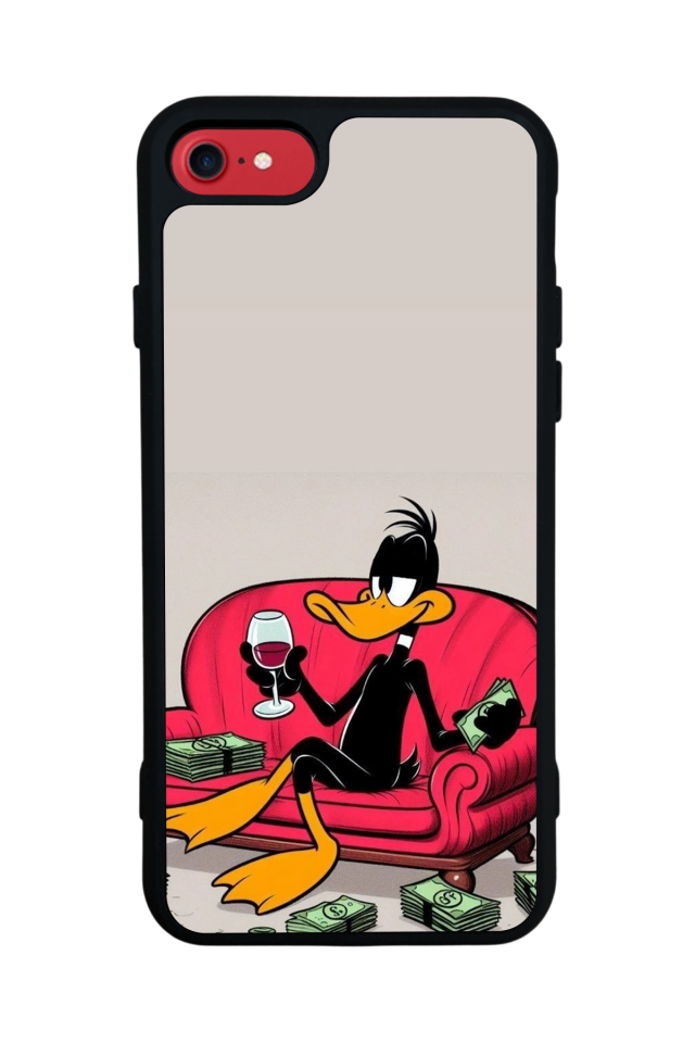 iPhone SE Uyumlu Daffy duck Tasarımlı Glossy Premium Kılıf