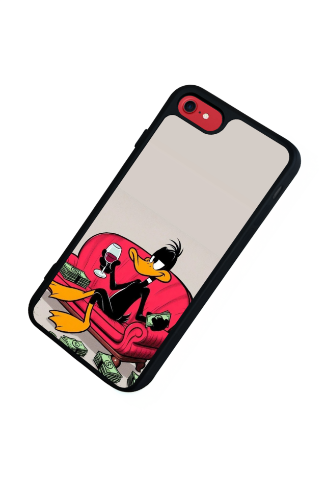 iPhone SE Uyumlu Daffy duck Tasarımlı Glossy Premium Kılıf