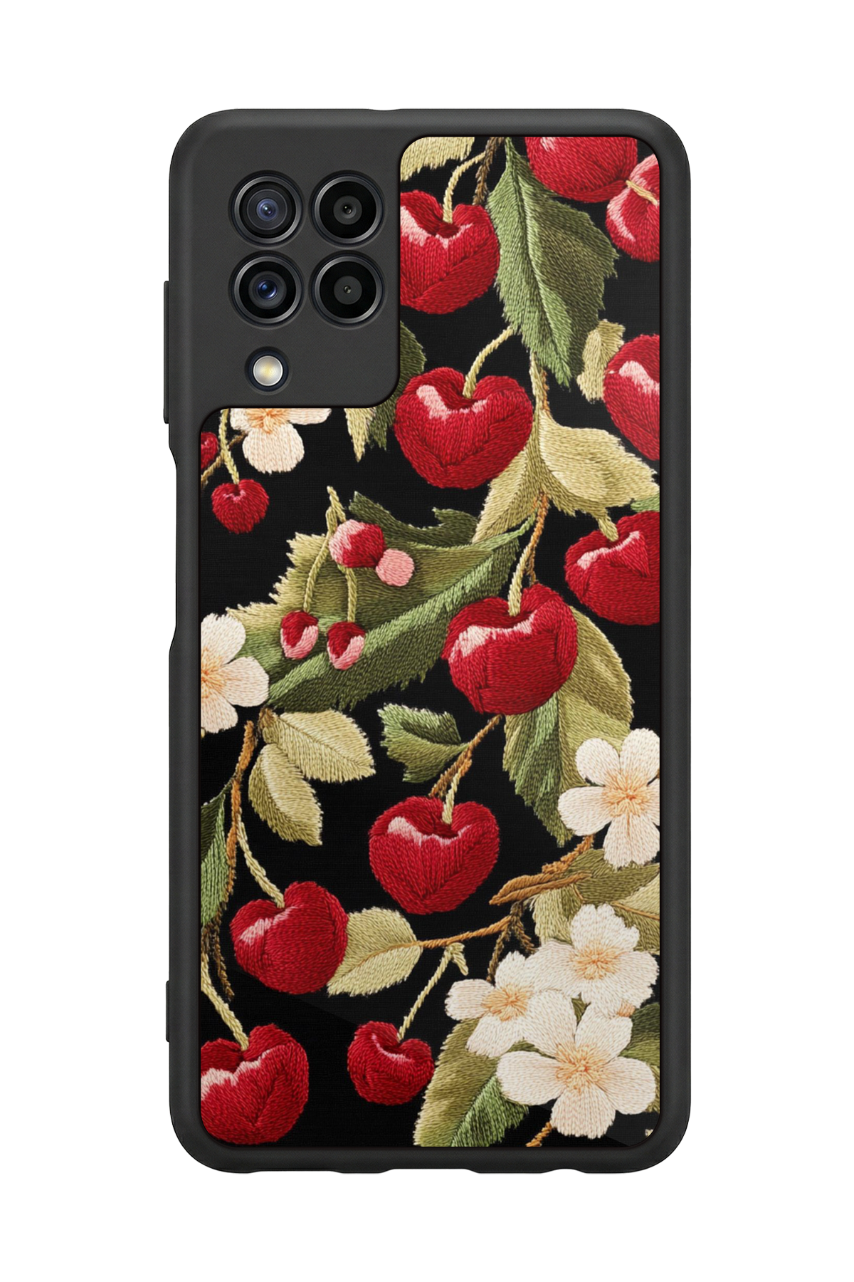 Samsung Galaxy M22 Uyumlu Floral Tasarımlı Glossy Premium Kılıf