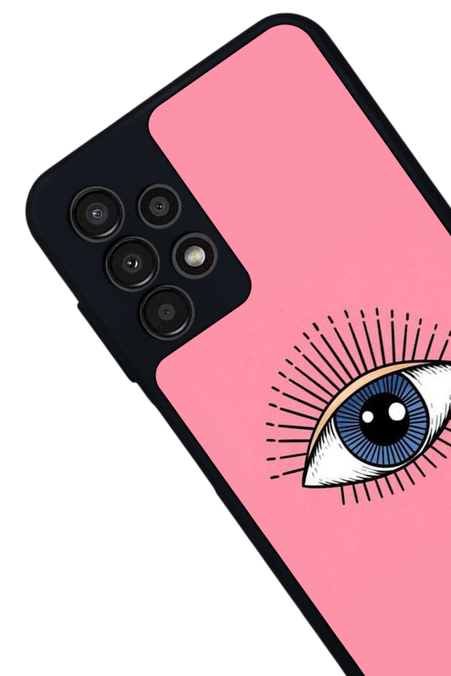 Samsung Galaxy A13 Uyumlu Göz Tasarımlı Glossy Premium Kılıf