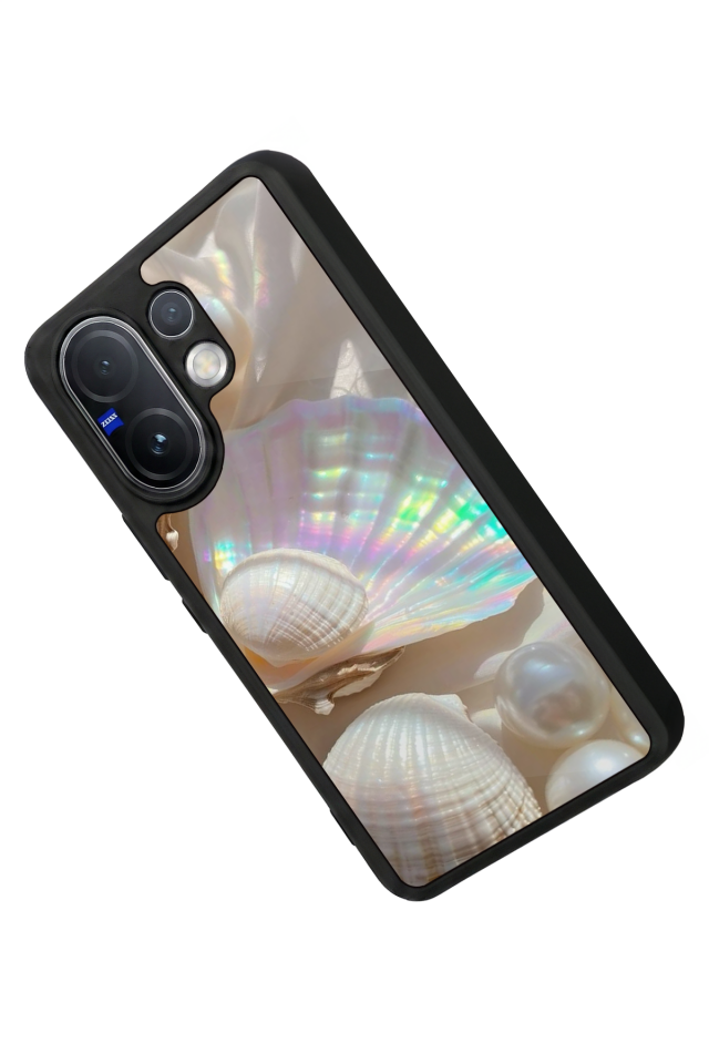 Vivo V60 Uyumlu  İnci Tasarımlı Glossy Premium Kılıf