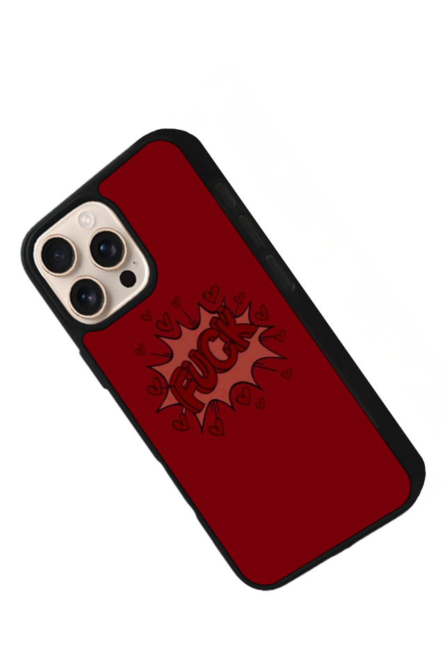 iPhone 16 Pro Uyumlu Kalp Love Tasarımlı Glossy Premium Kılıf