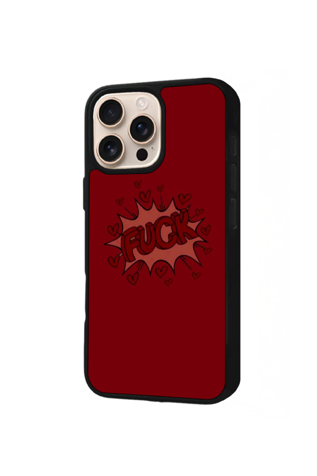iPhone 16 Pro Uyumlu Kalp Love Tasarımlı Glossy Premium Kılıf